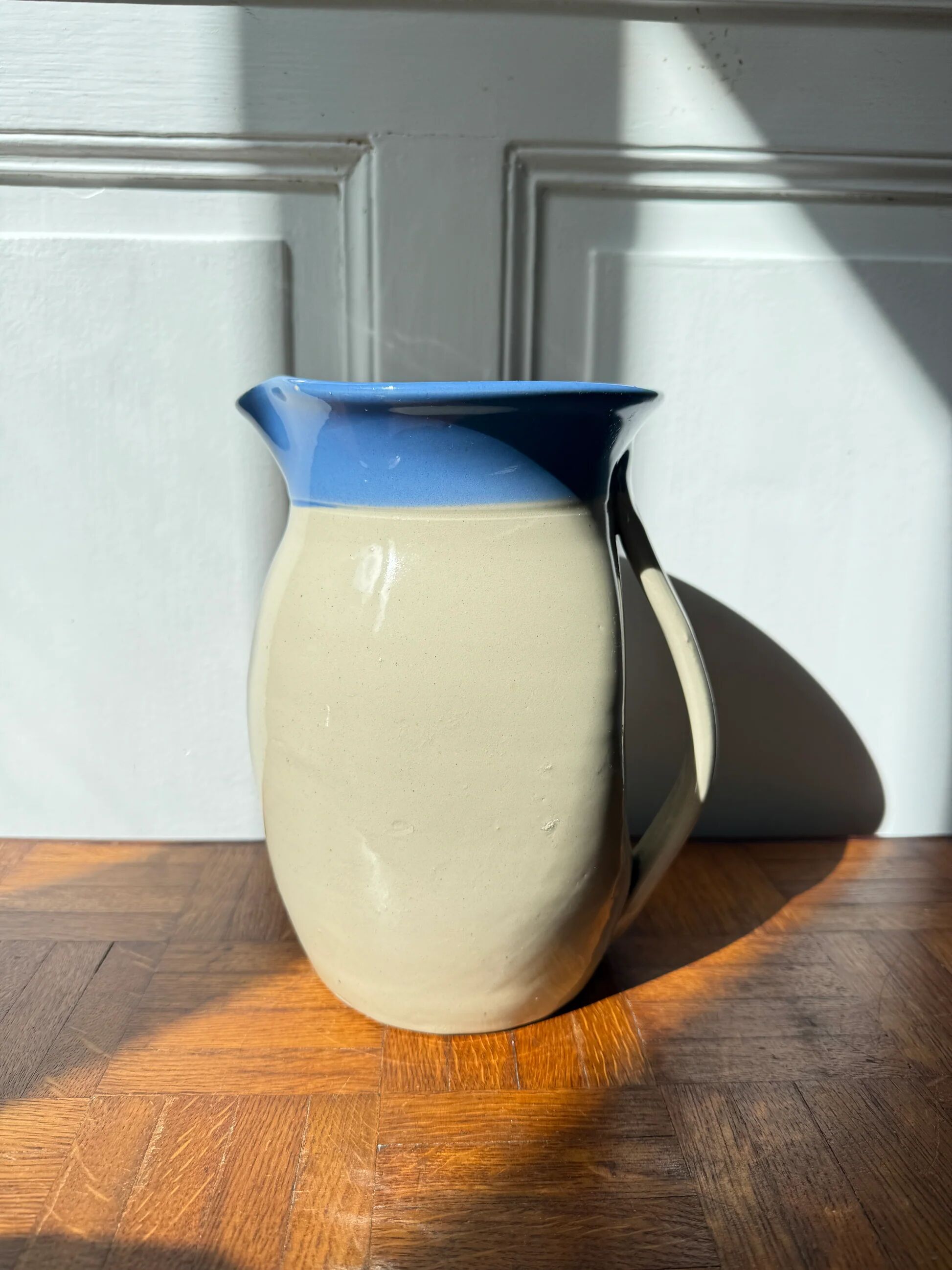 Glacier blue ceramic jug