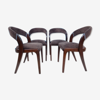 Série de 4 chaises gondole de baumann