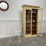 Small 1900 display cabinet with bubbled glass