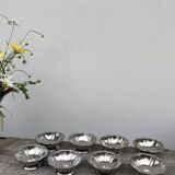 8 stainless steel cups 1970