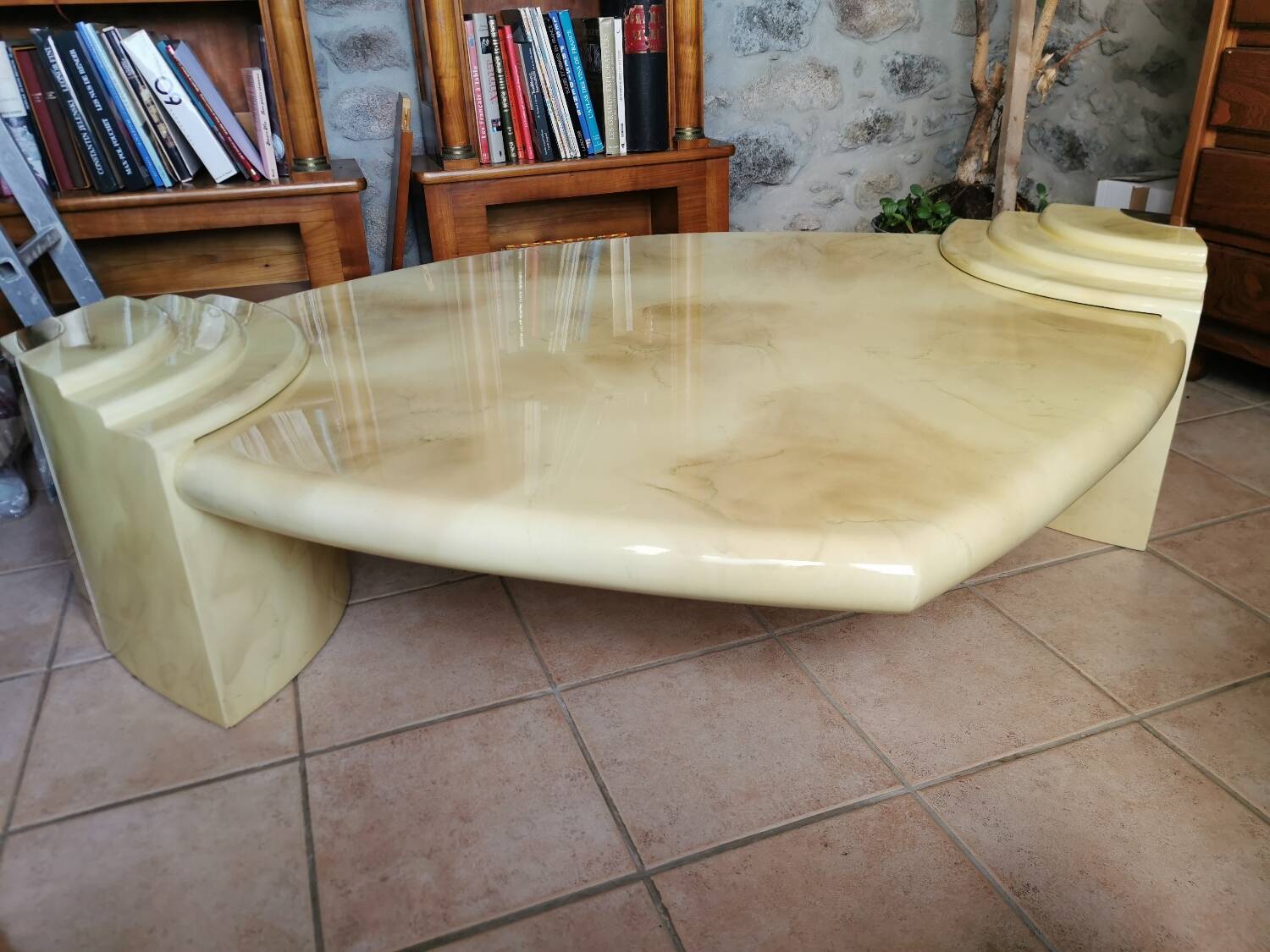 Vintage lacquered coffee table