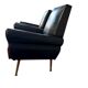 Set of 2 vintage black and red armchairs / armchairs / individual armchairs