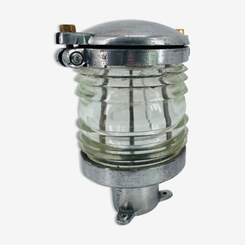 Aluminium cast iron lamp from a boat mast, circa 1950