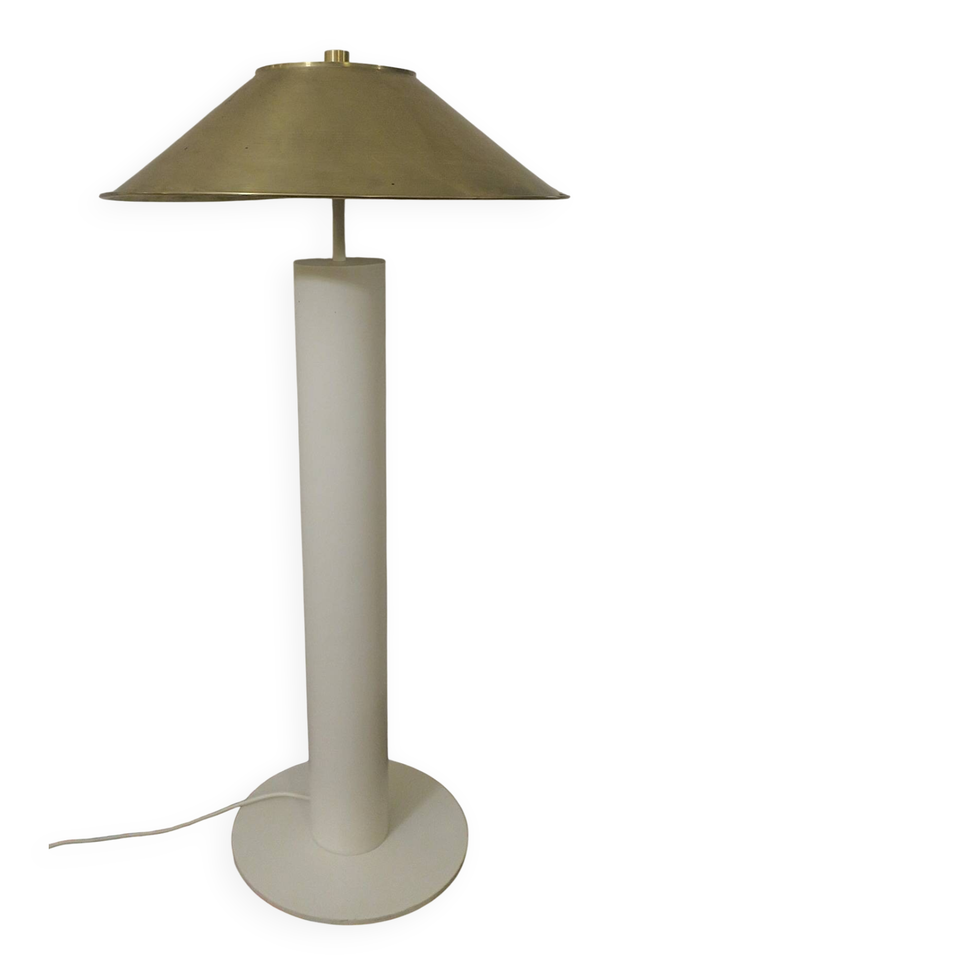 Floor Lamp with Brass Shade by Peter Preller for Tecta, 1980s