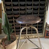 Old industrial workshop stool