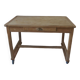 Vintage kitchen table on casters.