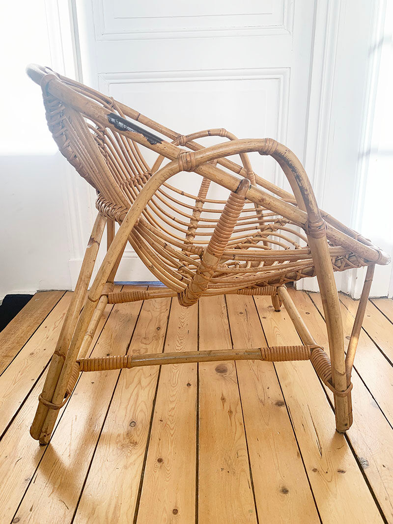 Rattan armchair