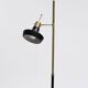 Black and gold metal floor lamp, 1950s