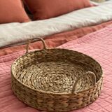 Round top in vintage braided rattan