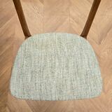 Set of 6 green fabric chairs