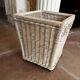 Wood and rattan cache pot