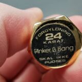 Salt and pepper set in 24 carat gold plating