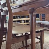 Scandinavian extendable teak table