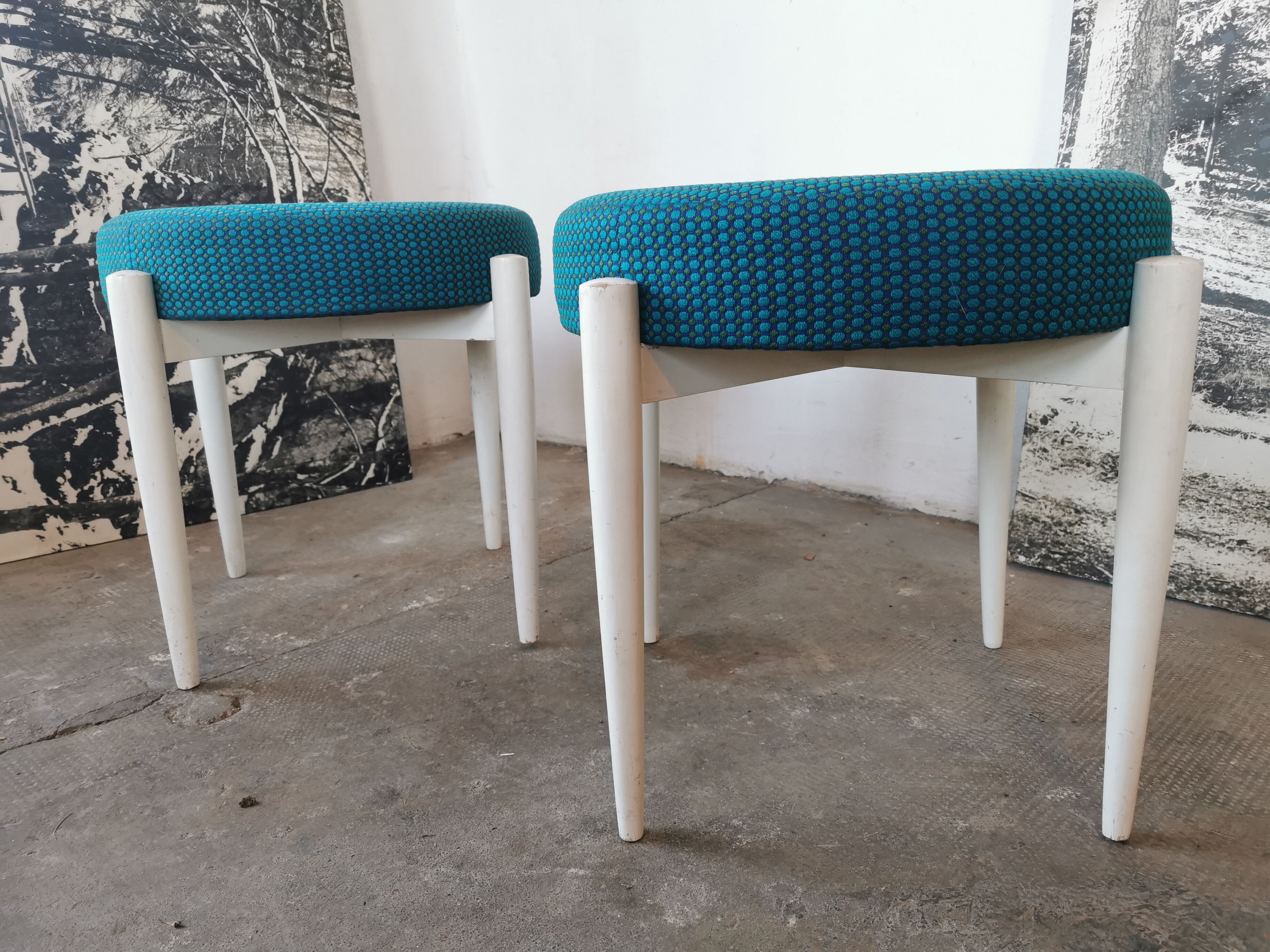 Pair of Scandinavian stools 1960 /70