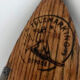 Pair of vintage Telemarking wooden skis, retro decoration