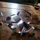 Pair of 70s chrome metal wall lights