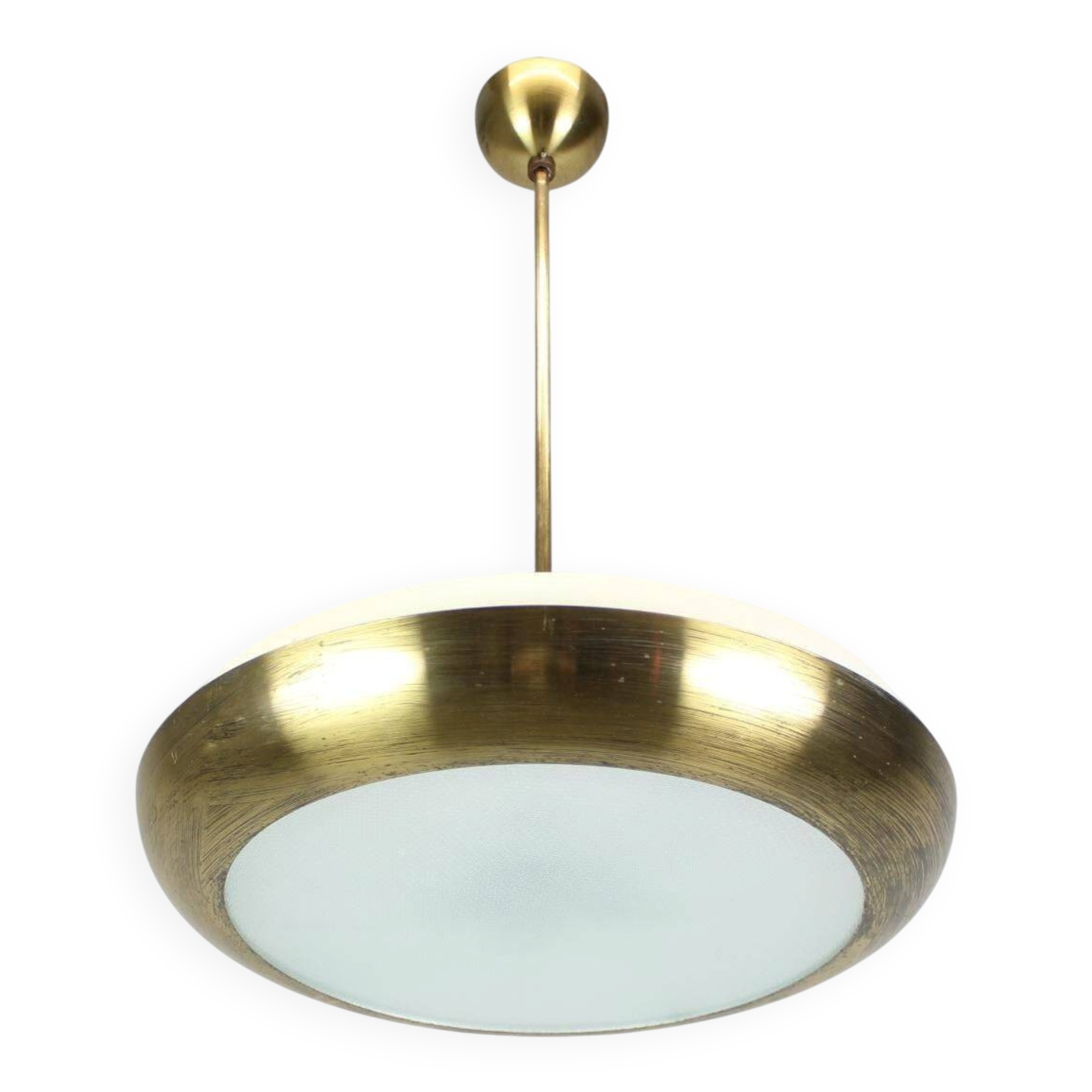 Art Deco UFO chandelier by Josef Hůrka for Napako, 1930s
