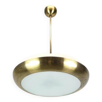 Art Deco UFO chandelier by Josef Hůrka for Napako, 1930s