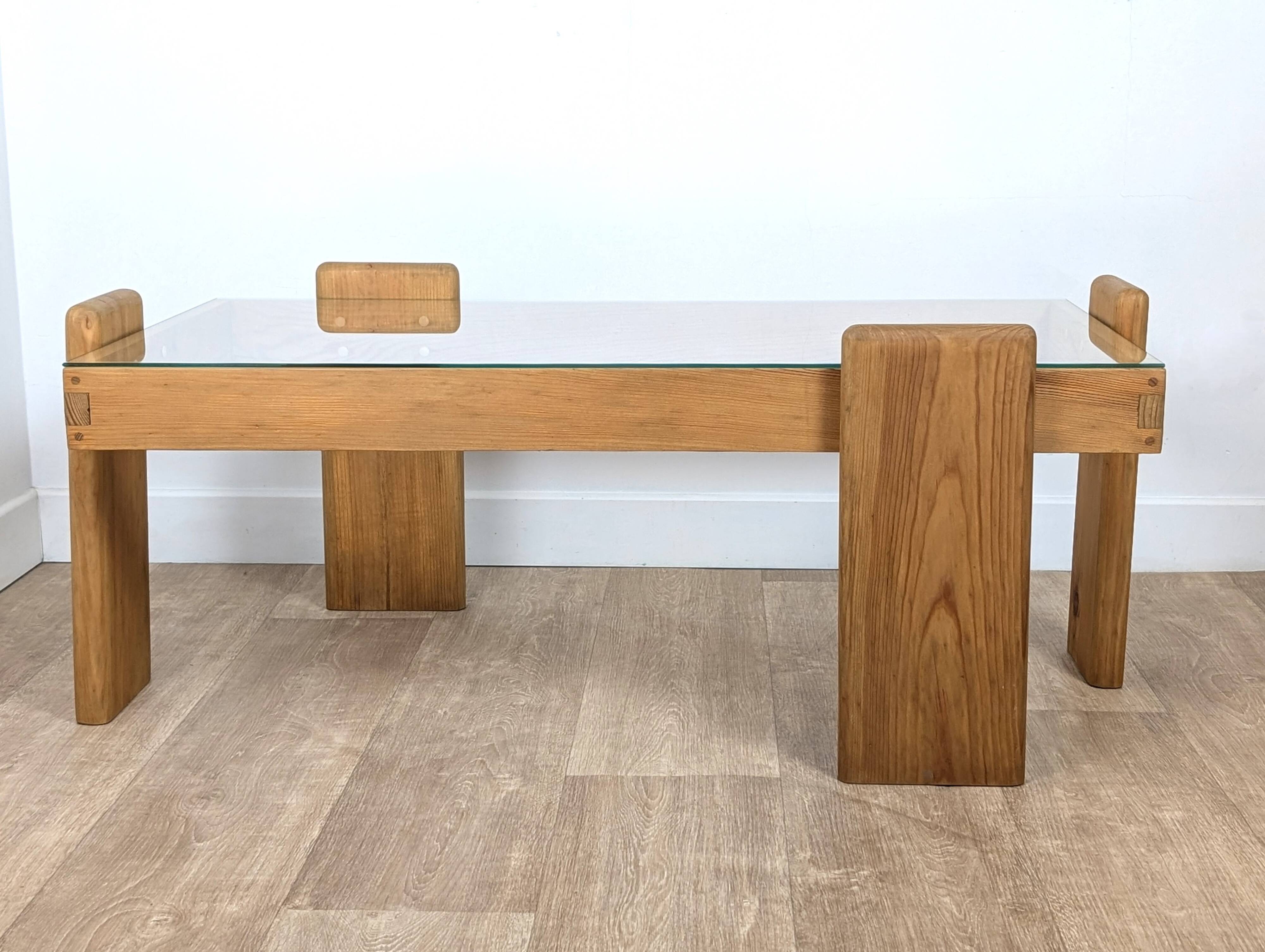 Solid pine coffee table