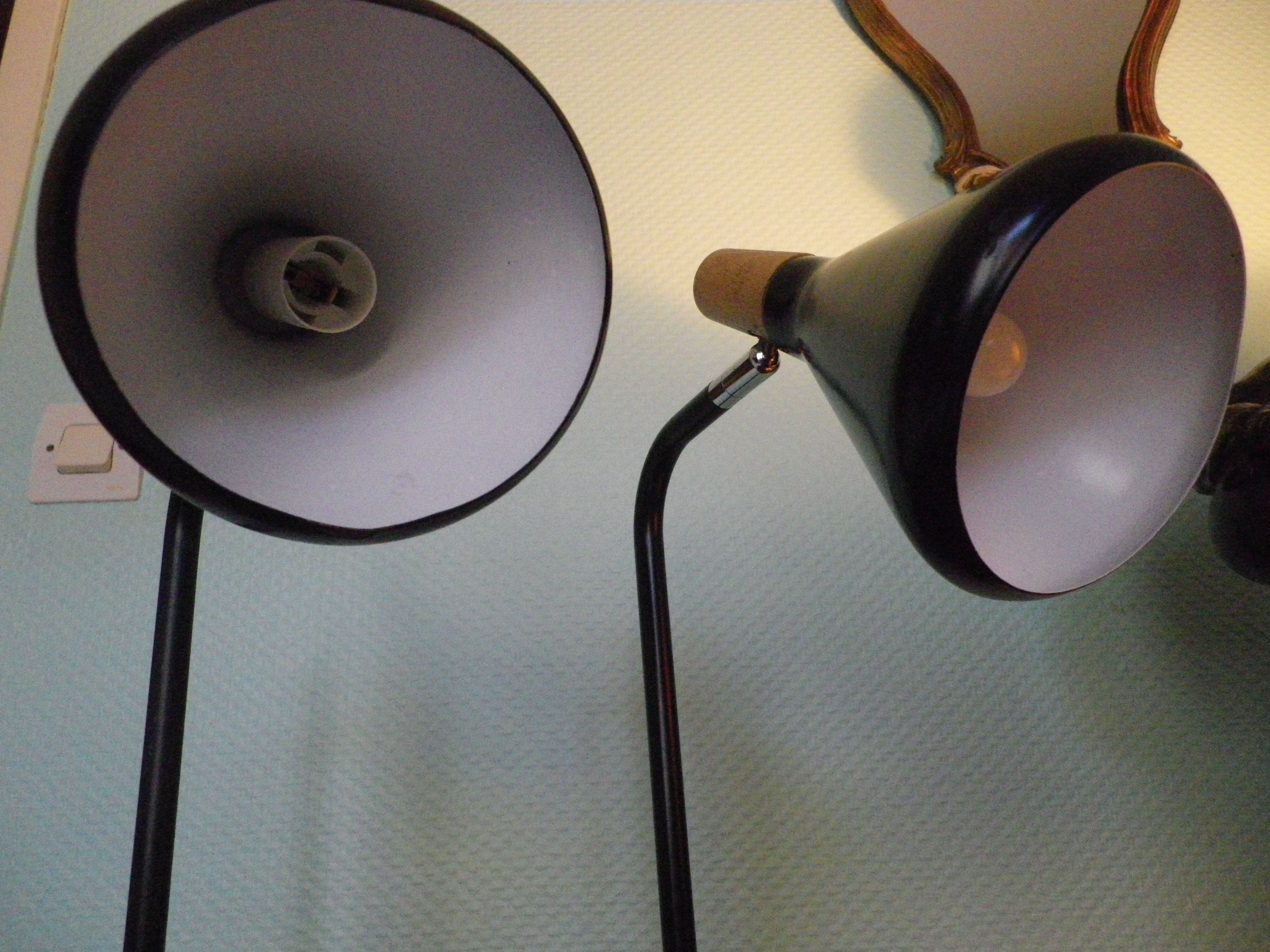 Lamps with tilting lampshade, Italian design from the 70s