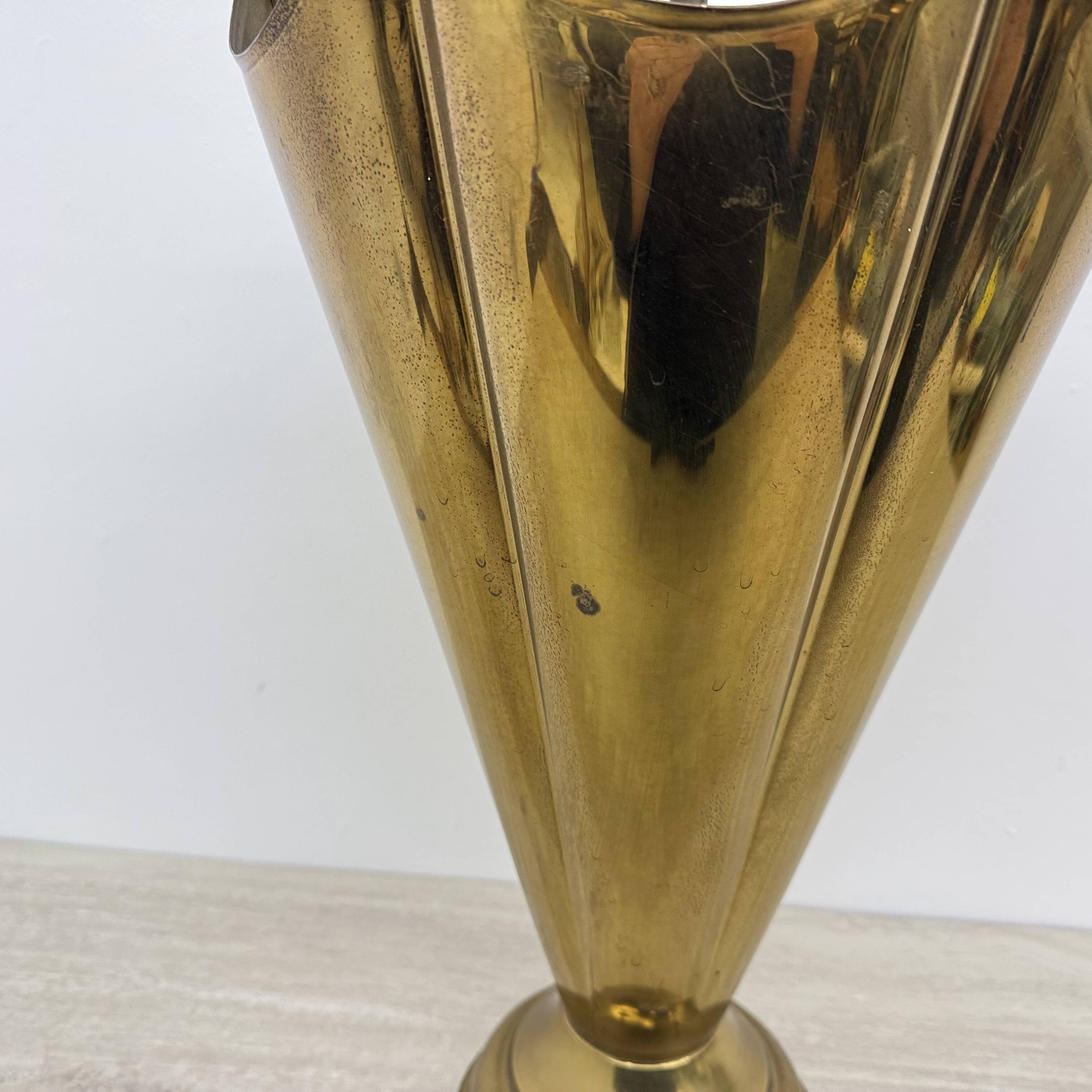 Mid-century design brass umbrella stand , 1970’s