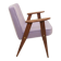 Mid-century modern armchair, oak wood, natural wool.