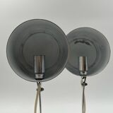 Iconic pair of targetti sankey table lamps - avantgarde italian lighting 70s