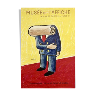 Affiche original Musée de l'affiche 1978 par Raymond Savignac - Grand Format - On linen