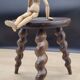 Tripod stool with turned legs