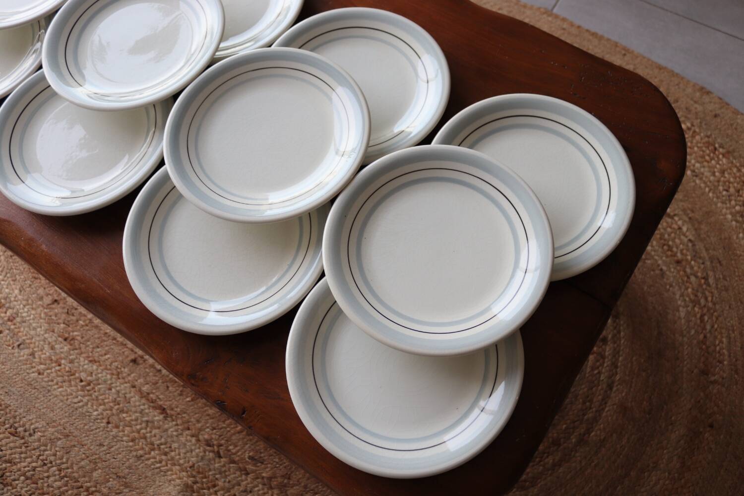 12 flat plates italy ceramic quadrifoglio