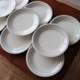 12 flat plates italy ceramic quadrifoglio