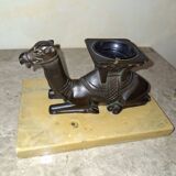 Beautiful patinated bronze camel signed Benjamin Rabier