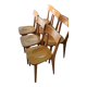 Series of six wooden bistro chairs
