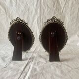 Pair of vintage silver metal frames