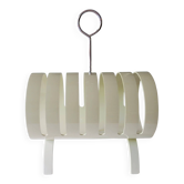 Opal Möbel white lacquered plywood magazine rack, 1960s