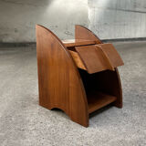 Futuristic wood bedside table 1960