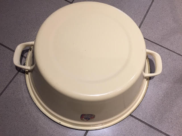 Japy enamelled old sheet basin