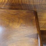 1930s art deco toilet cabinet with mirror in walnut, czechoslovakia