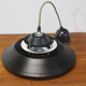 Black metal hanging lamp, 70's