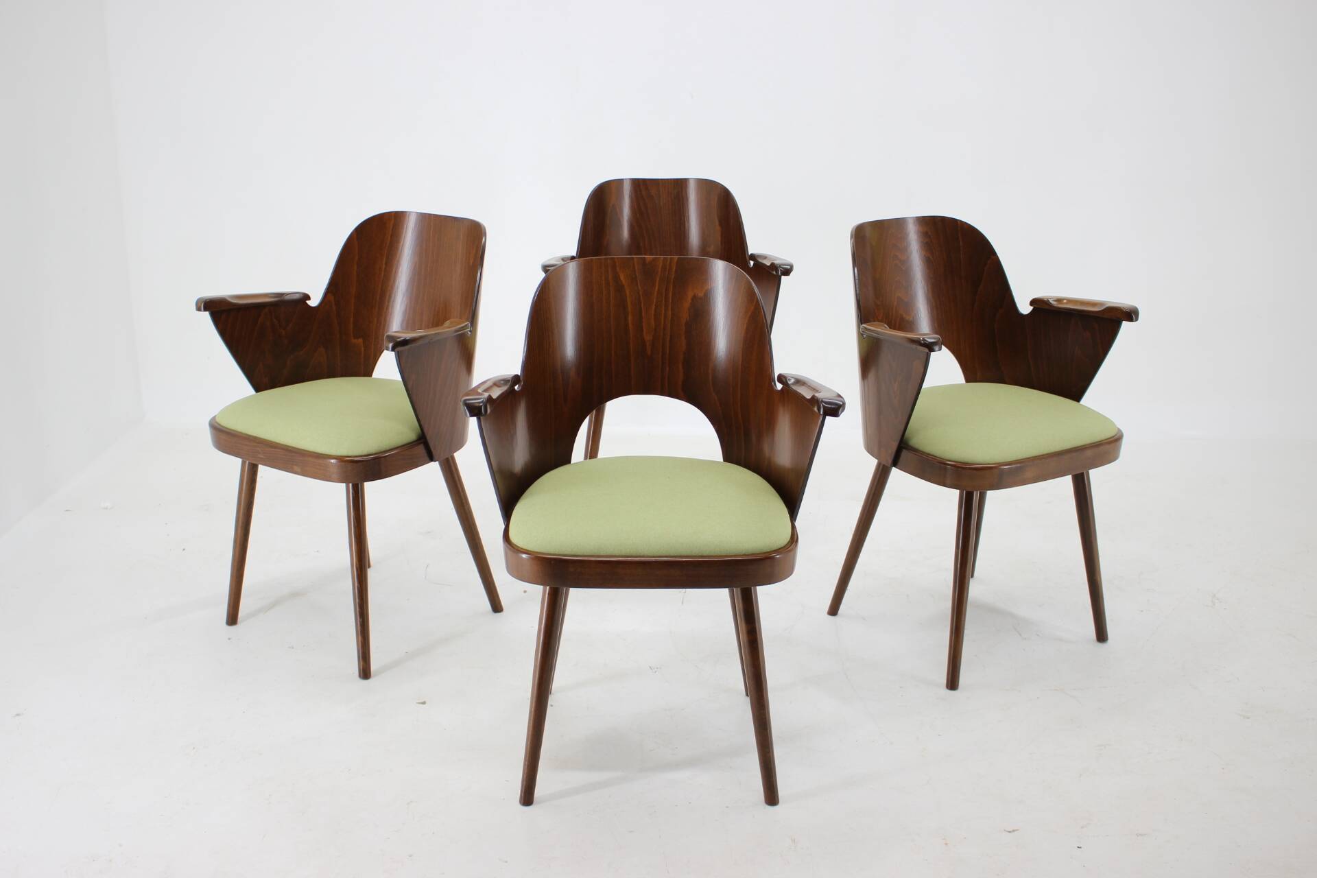 1960s Set of Four Oswald Haerdtl Dining Chairs, Czechoslovakia