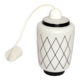 Black and white lantern suspension