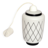 Suspension lampion noir et blanc