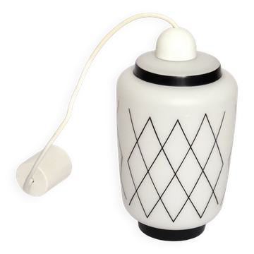 Suspension lampion noir et blanc