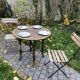 Table in rattan and vintage bamboo