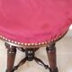 Napoleon III piano stool with four turned legs, restored from the period