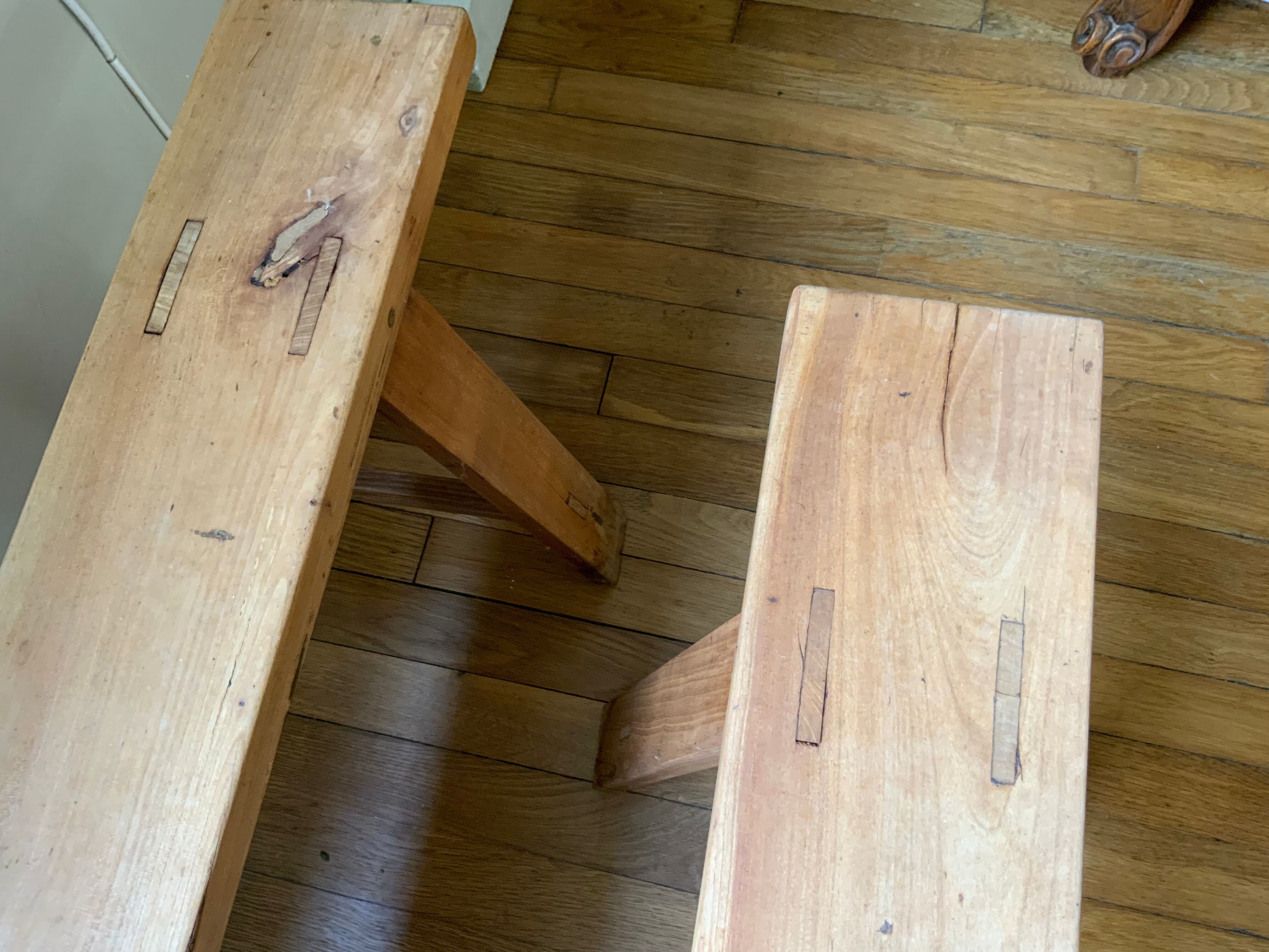 Pair of farm benches