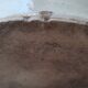 Old glazed sandstone pot