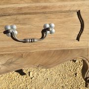 Louis XV style chest of drawers in stripped oak and left in natural wood
