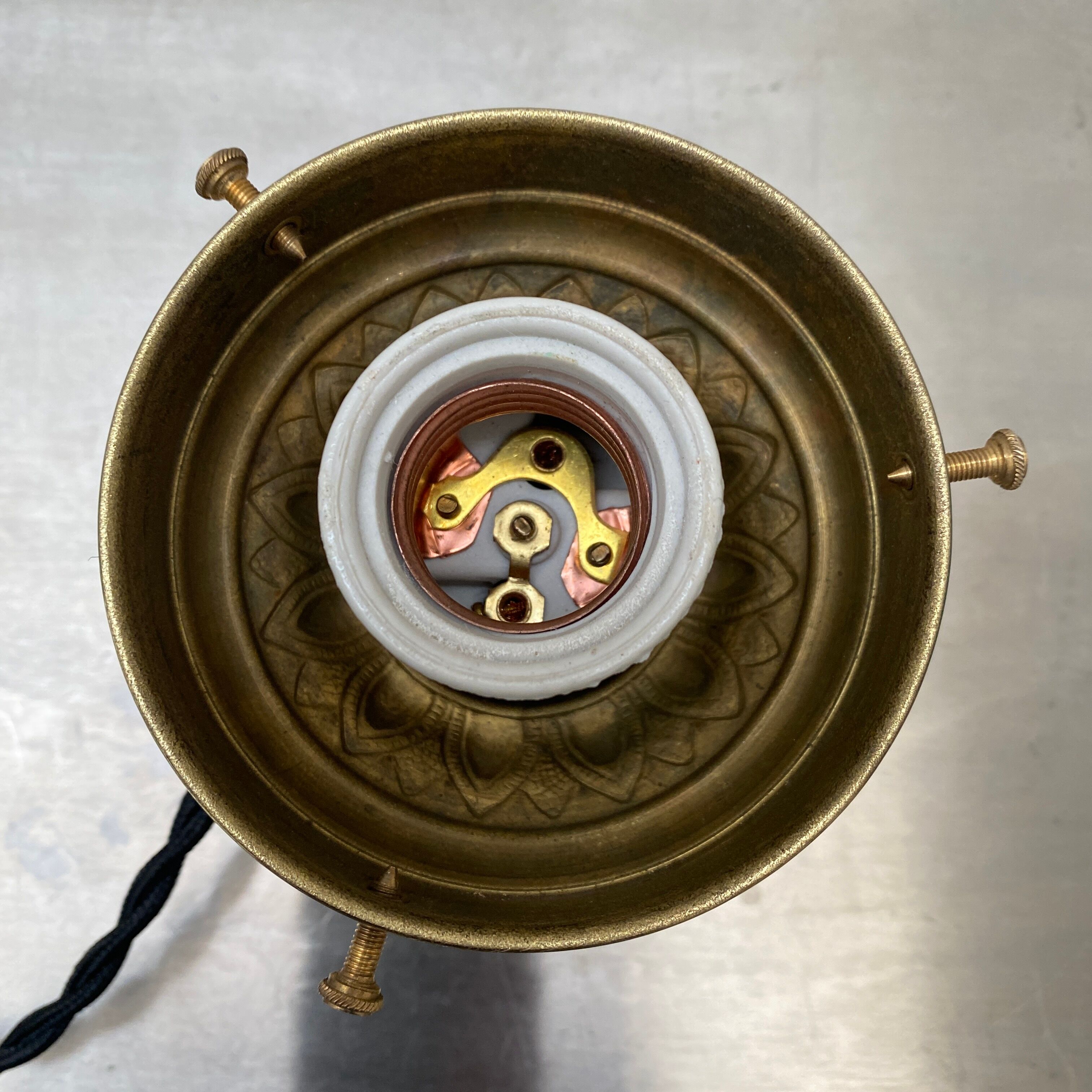 Clichy glass bedside lamp