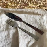 Vintage stainless steel fish cutlery – 12 knives + 12 forks – 1960s